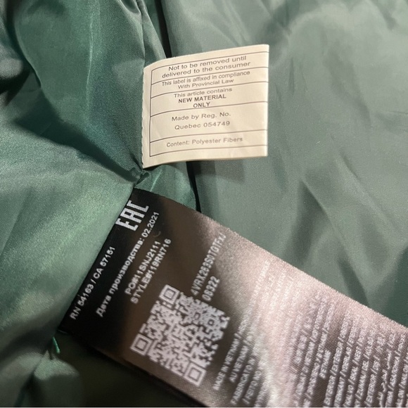 GUESS Kelly Green Men’s Puffer Jacket Size Large - Picture 10 of 14